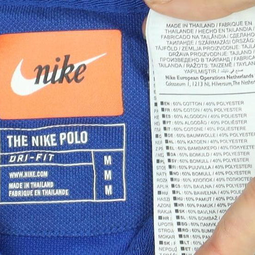 Nike Men's Blue Polo Shirt M Short Sleeve Sporty