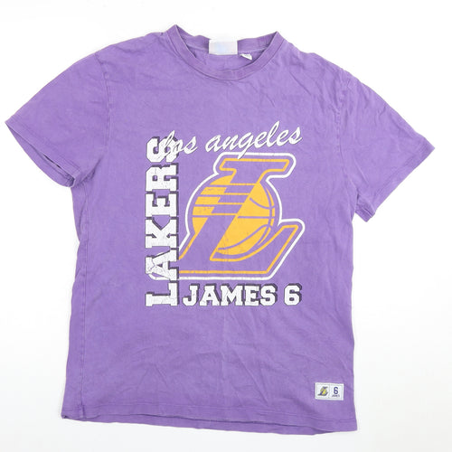NBA Men's Purple Lakers T-Shirt, Medium, Sports Style