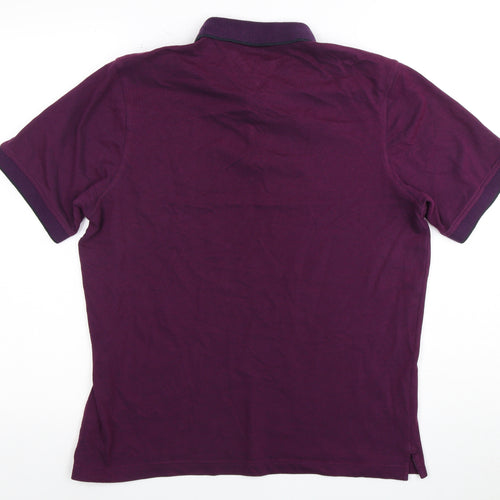 Lincoln Men's Purple Polo Shirt Medium