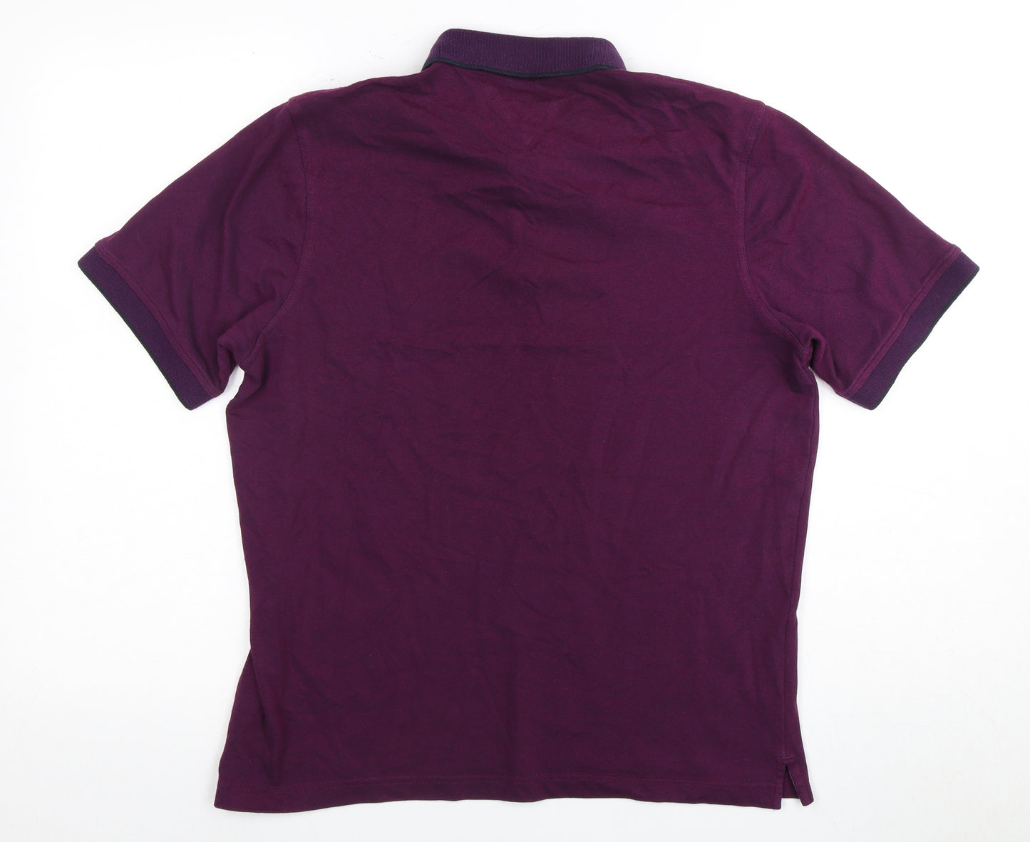 Lincoln Men's Purple Polo Shirt Medium