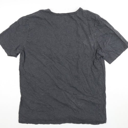 BOSS Men's Grey Cotton T-Shirt XL Crew Short Sleeve
