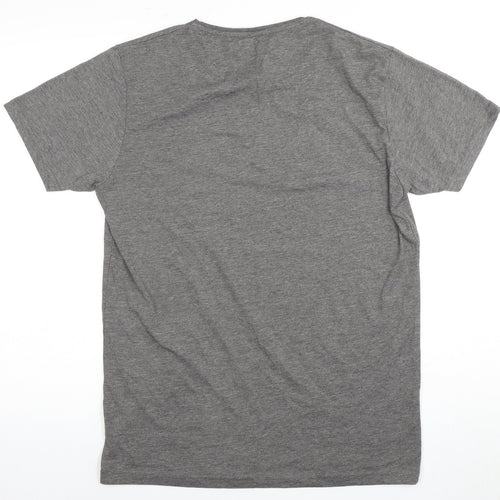 Jack & Jones Men's Grey Logo T-Shirt, Size L