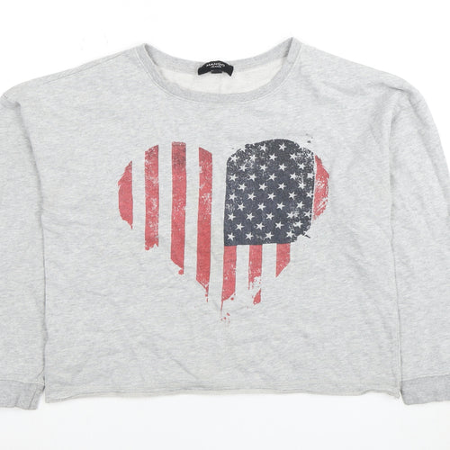 Mango Jeans Women's Grey XS Pullover Sweatshirt
