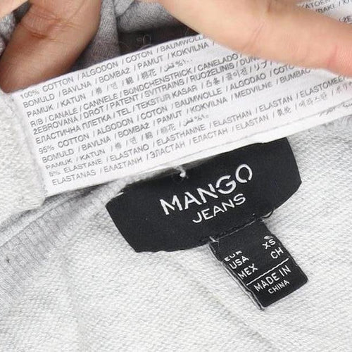 Mango Jeans Women's Grey XS Pullover Sweatshirt
