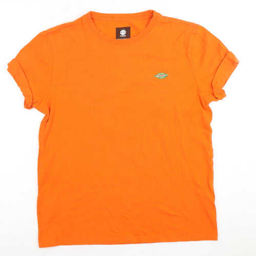 Element Women's Orange Crew Neck T-Shirt Size 14