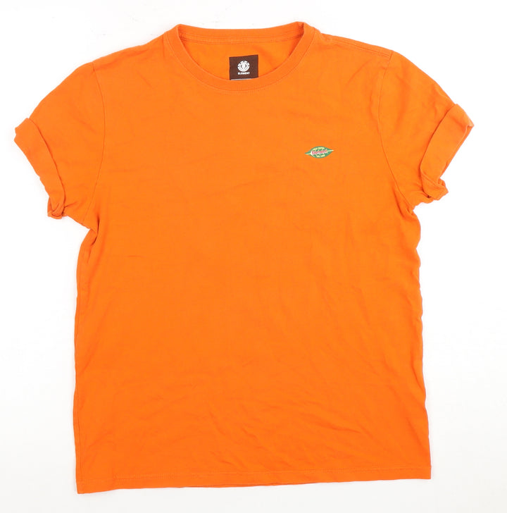 Element Women's Orange Crew Neck T-Shirt Size 14