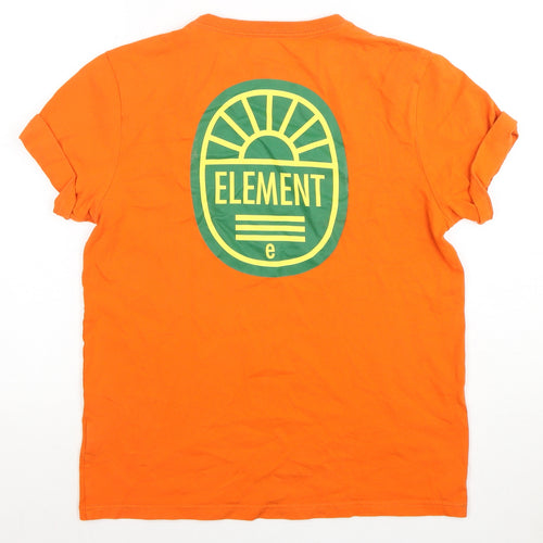 Element Women's Orange Crew Neck T-Shirt Size 14