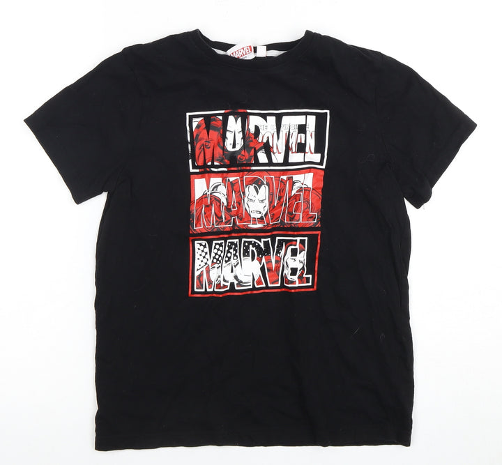 Marvel Boys Black Superhero Graphic Print T-Shirt 11-12 Years
