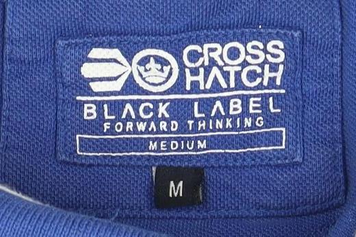 Cross Hatch Men's Blue Polo Shirt M Graphic Print