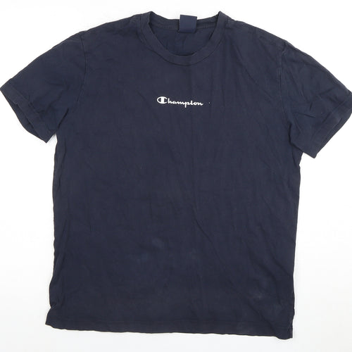 Champion Men's Black Medium T-Shirt with Logo