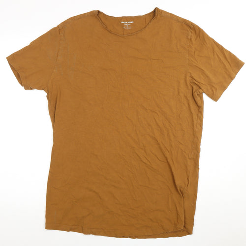 Jack & Jones Men's Brown XL Cotton Crew Neck T-Shirt