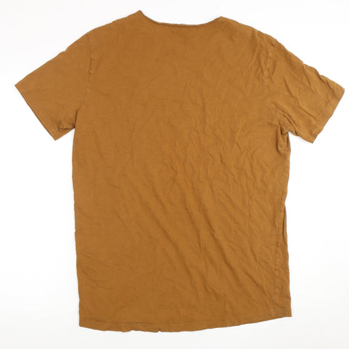 Jack & Jones Men's Brown XL Cotton Crew Neck T-Shirt
