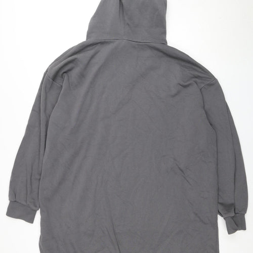 H&M Grey Unisex Hoodie M Casual Fleece Pullover