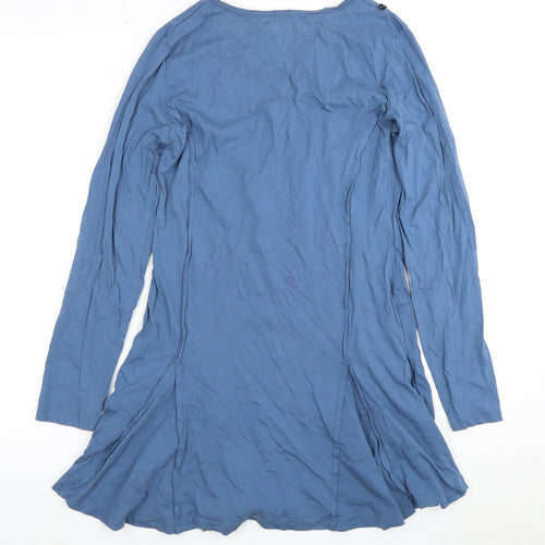 Joe Browns Women's Blue V-Neck Buttoned Dress Size 8
