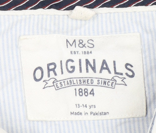 Marks and Spencer Boys Multicoloured Polo 13-14 Years Stripe