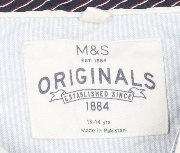 Marks and Spencer Boys Multicoloured Polo 13-14 Years Stripe