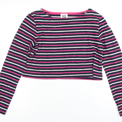 Blue Rinse Unisex Multicoloured Striped Cropped Top