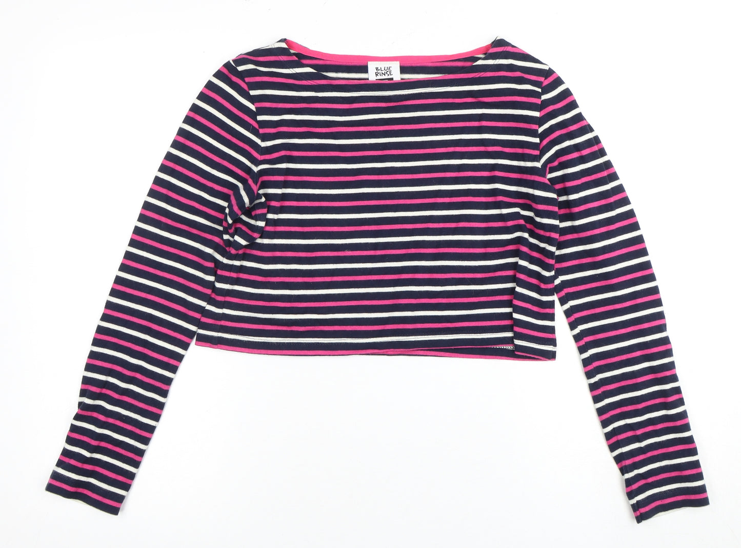 Blue Rinse Unisex Multicoloured Striped Cropped Top