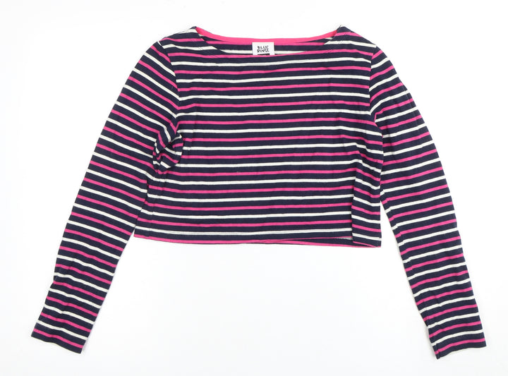 Blue Rinse Unisex Multicoloured Striped Cropped Top