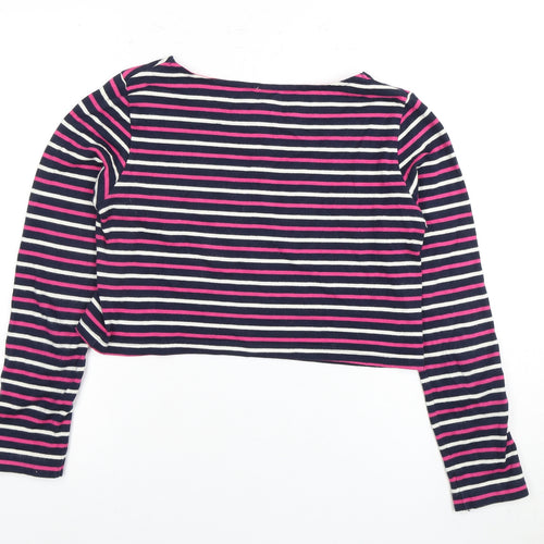 Blue Rinse Unisex Multicoloured Striped Cropped Top