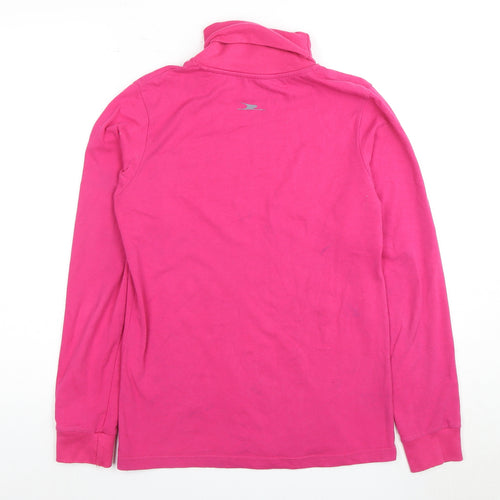 Crane Women's Pink Long Sleeve Mock Neck Top