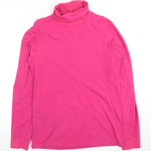 Crane Women's Pink Long Sleeve Mock Neck Top
