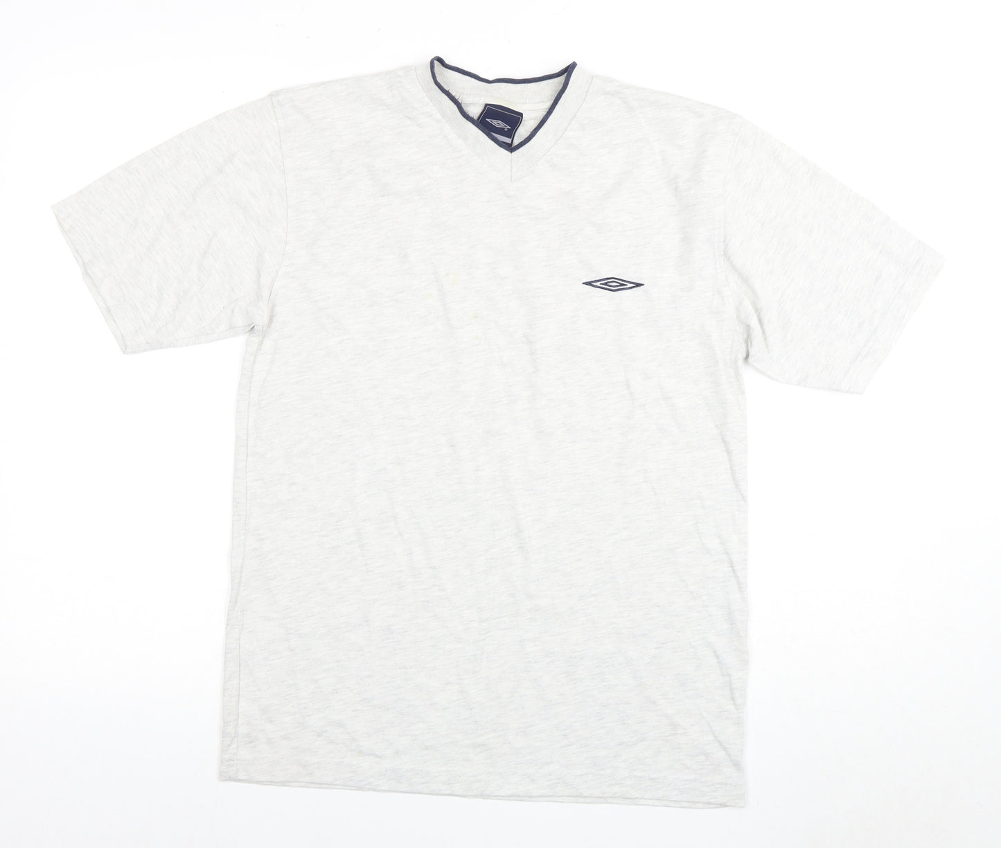 Umbro Men's White V-Neck T-Shirt S