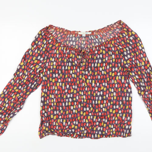 Boden Women's Multicoloured Blouse, Size 12, Long Sleeve, Viscose