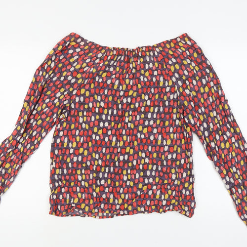 Boden Women's Multicoloured Blouse, Size 12, Long Sleeve, Viscose