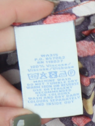 Boden Women's Multicoloured Blouse, Size 12, Long Sleeve, Viscose