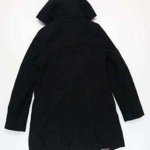 Next Women's Black Duffel Coat Size 8 Petites Hooded