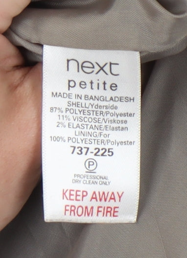 Next Women's Black Duffel Coat Size 8 Petites Hooded