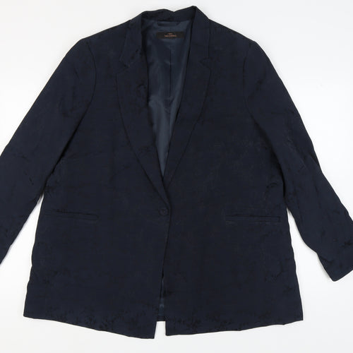 Next Women's Black Blazer UK 22 Regular Notch Collar