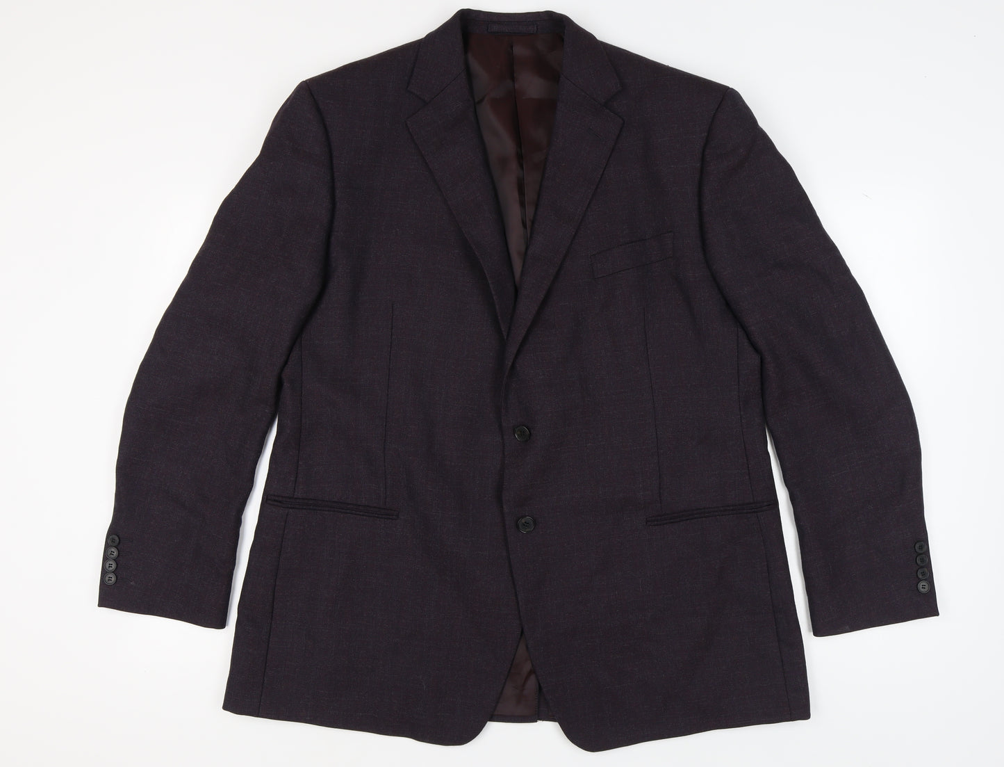 Marks and Spencer Men's Purple Blazer 46L Long Wool
