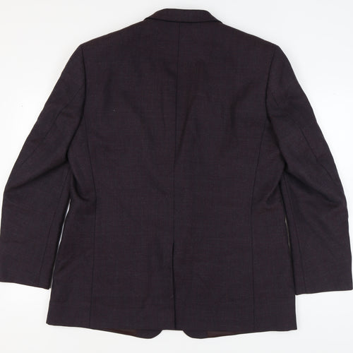Marks and Spencer Men's Purple Blazer 46L Long Wool