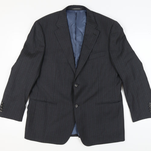 Greenwoods Elite Men's Grey Striped Blazer 44 S