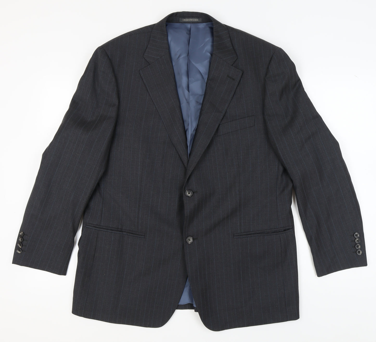 Greenwoods Elite Men's Grey Striped Blazer 44 S