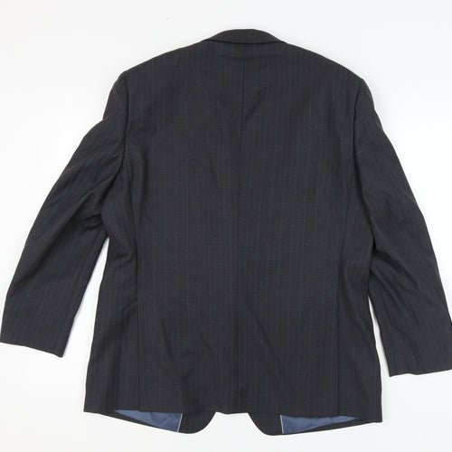 Greenwoods Elite Men's Grey Striped Blazer 44 S