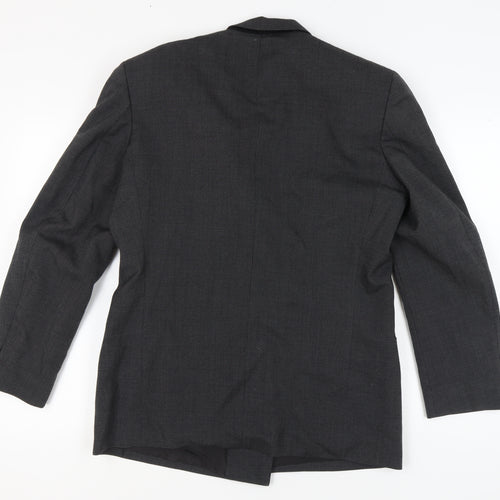 St Michael Men's Grey Double-Breasted Blazer 40R