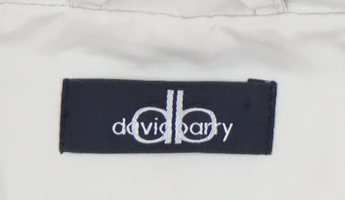 David Barry Women's Beige Hooded Rain Coat Size 14
