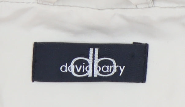 David Barry Women's Beige Hooded Rain Coat Size 14