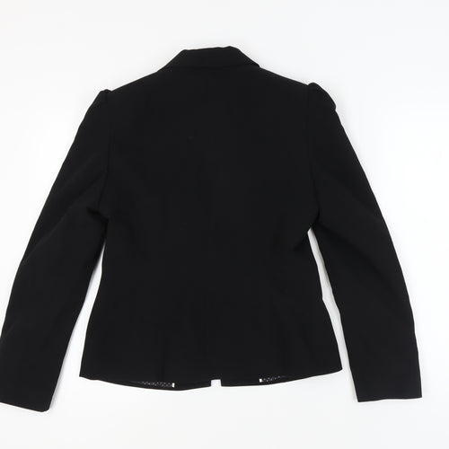 Dorothy Perkins Women's Black Blazer, Size 12, Lined, Excellent