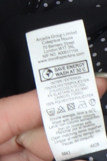 Dorothy Perkins Women's Black Blazer, Size 12, Lined, Excellent