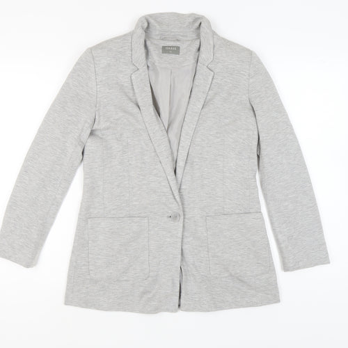 Oasis Women’s Grey Blazer Size 10 With Notch Lapel