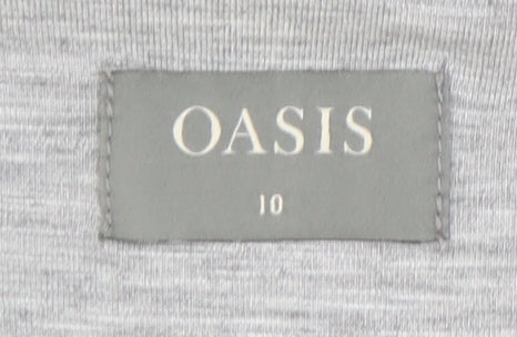 Oasis Women’s Grey Blazer Size 10 With Notch Lapel