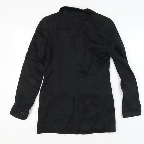 H & M Women's Black Blazer Shawl Lapel Size 8 Classic Fit