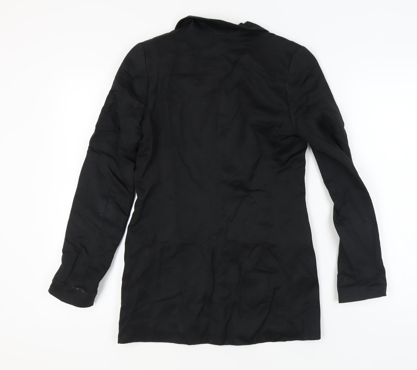 H & M Women's Black Blazer Shawl Lapel Size 8 Classic Fit