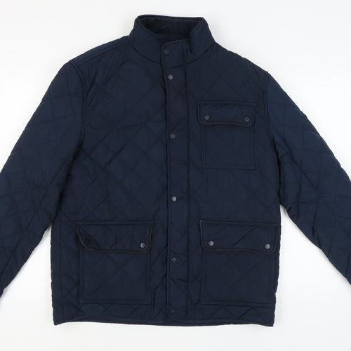 Firetrap Men's Blue Quilted Jacket XL Casual