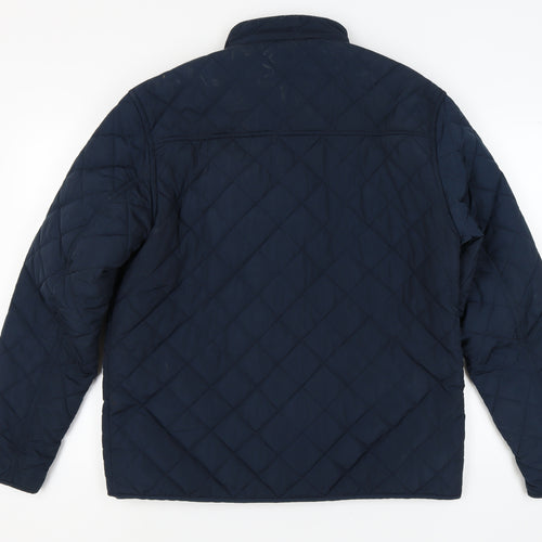 Firetrap Men's Blue Quilted Jacket XL Casual