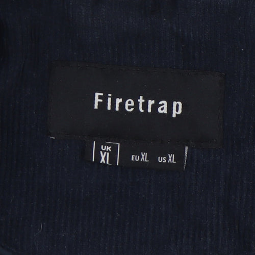 Firetrap Men's Blue Quilted Jacket XL Casual